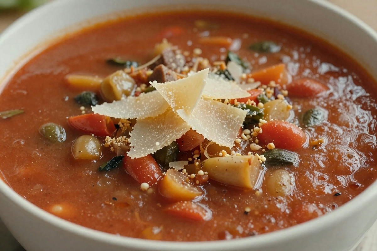 Il minestrone della nonna: il trucco della crosta di parmigiano che cambia tutto il sapore